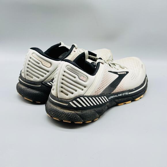 Brooks Shoes Womens 9 White Black Adrenaline GTS 22 Running Athletic Sneakers - Picture 8 of 11